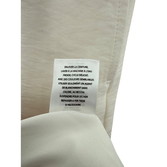 Something Navy Womens Belted Sleeveless Midi Dress S Viscose/Polyester White - Picture 6 of 7